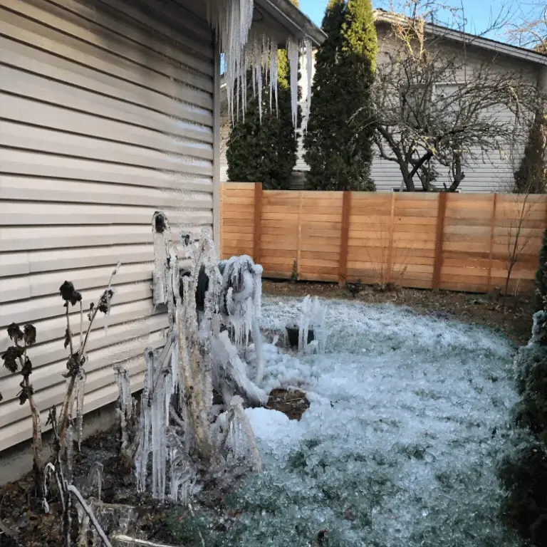 Frozen pipe split open after a hard freeze in Cedar Park